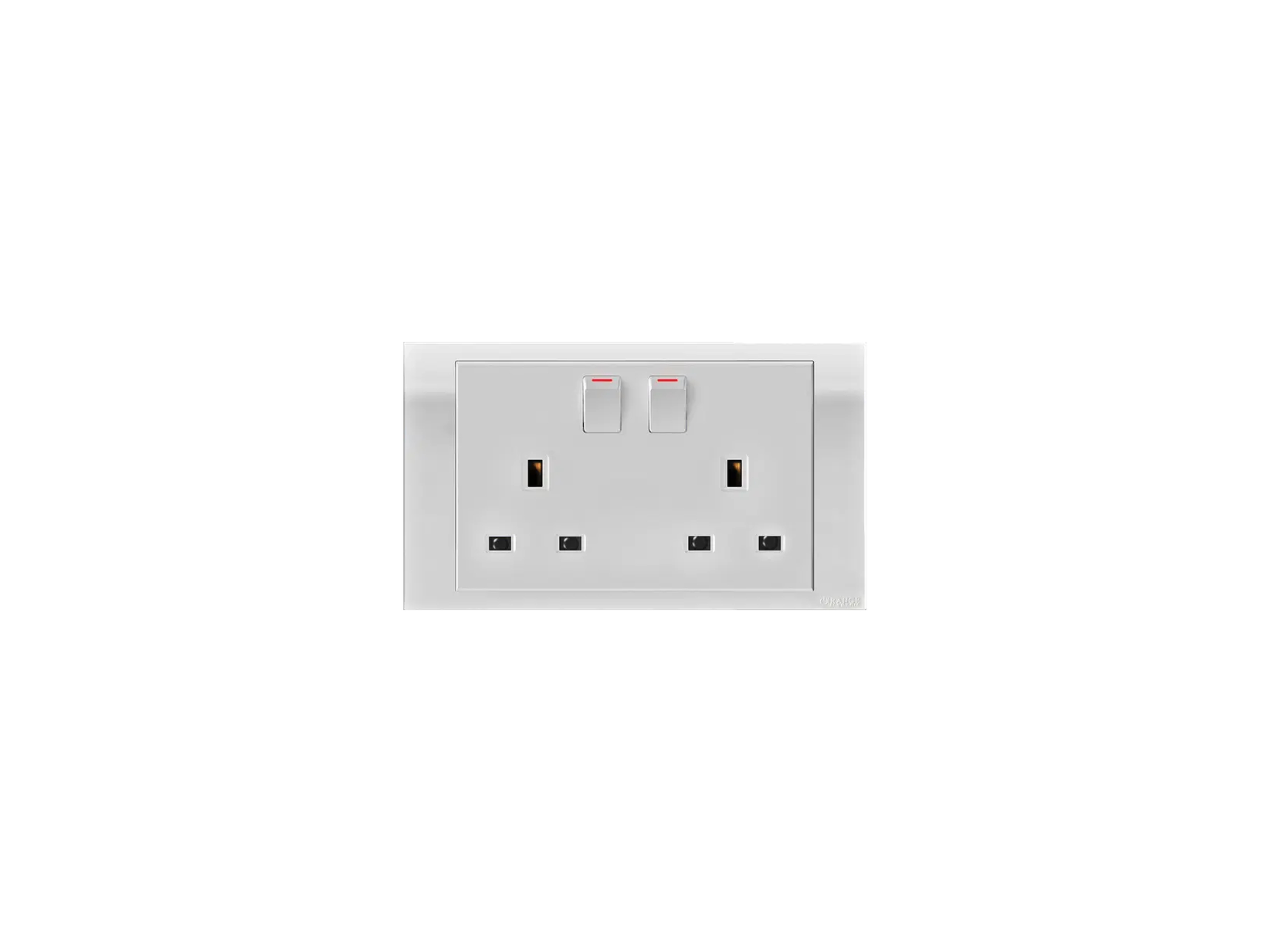 AKOYA 13A TWIN S/SOCKET - WHITE